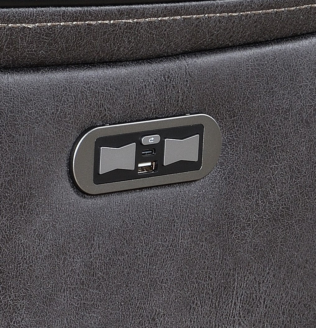 Phoenix Media Smart Power Electric Recliner Sofa Collection in Grey | Exclusive