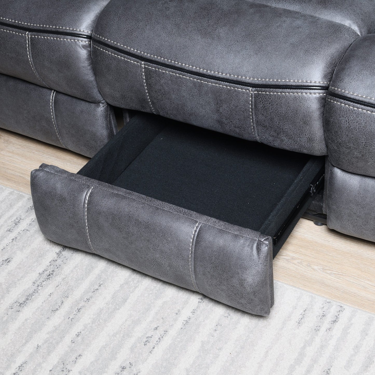 Phoenix Media Smart Power Electric Recliner Sofa Collection in Grey | Exclusive