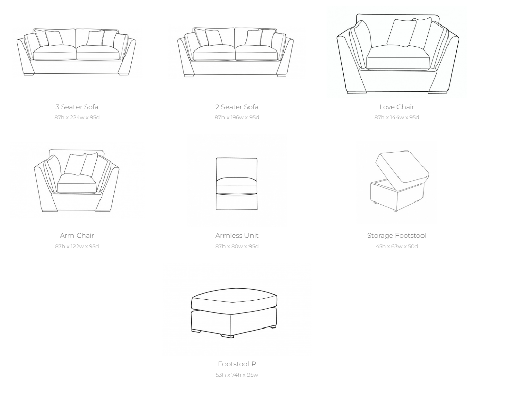 Phoenix Fabric Sofa Collection | Buoyant Upholstery