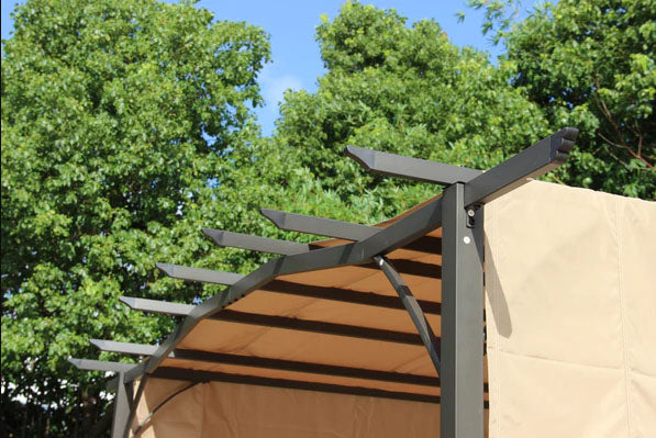 San Remo Pergola Gazebo 2.75×3.66m Mocha | SANGAZ2.75X3.66-MOCHA | AMIR