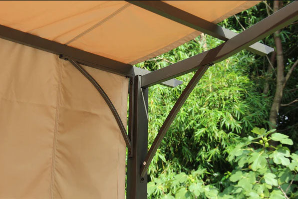 San Remo Pergola Gazebo 2.75×3.66m Mocha | SANGAZ2.75X3.66-MOCHA | AMIR