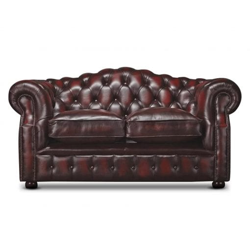 Belton Leather 2 Seater Chesterfield Sofa | Arnie