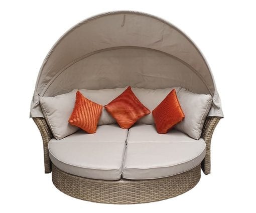 Rattan Lily Modular Daybed with Sunroof in Nature | Lily0016