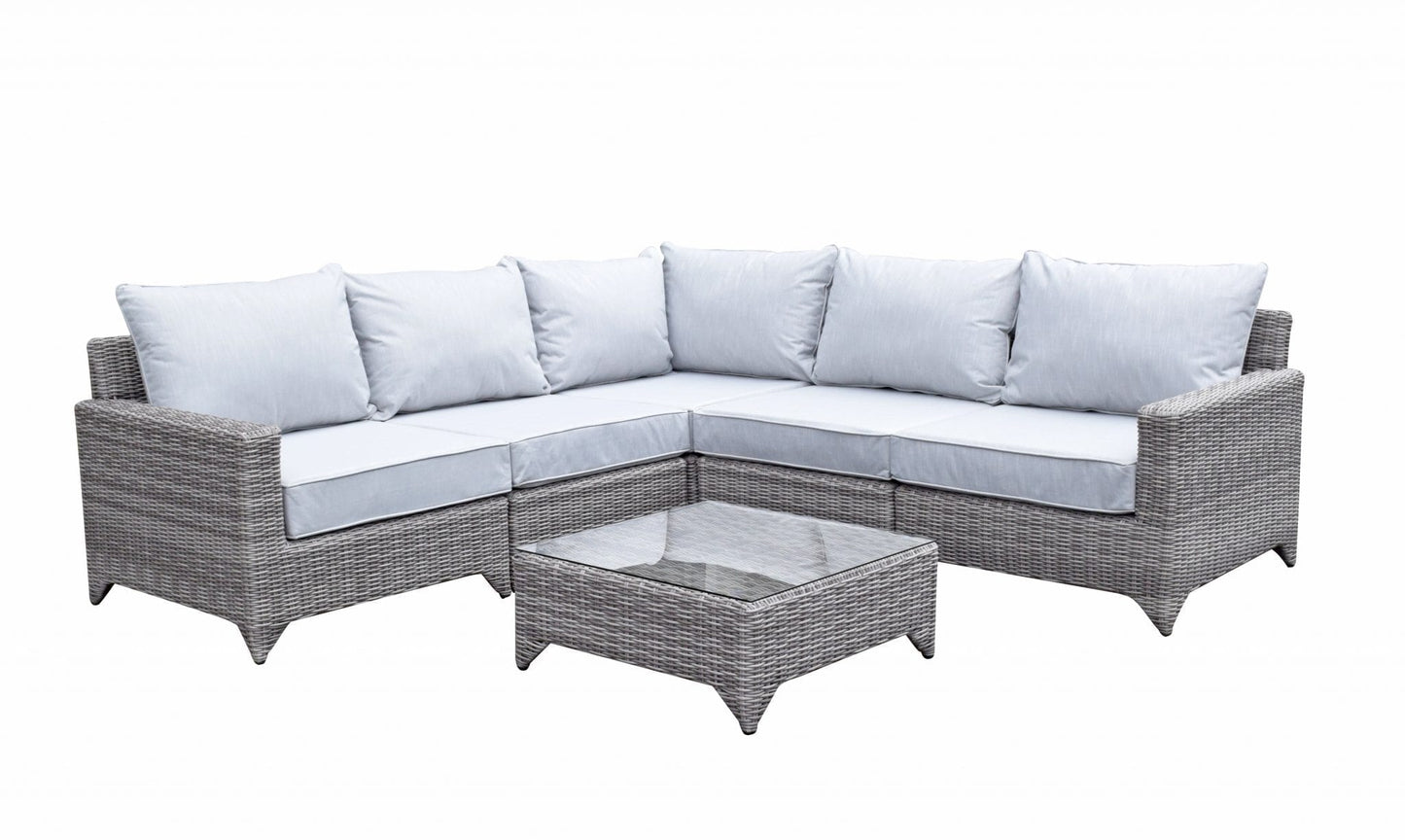Rattan Helena Modular Corner Sofa in Grey | Hele0310