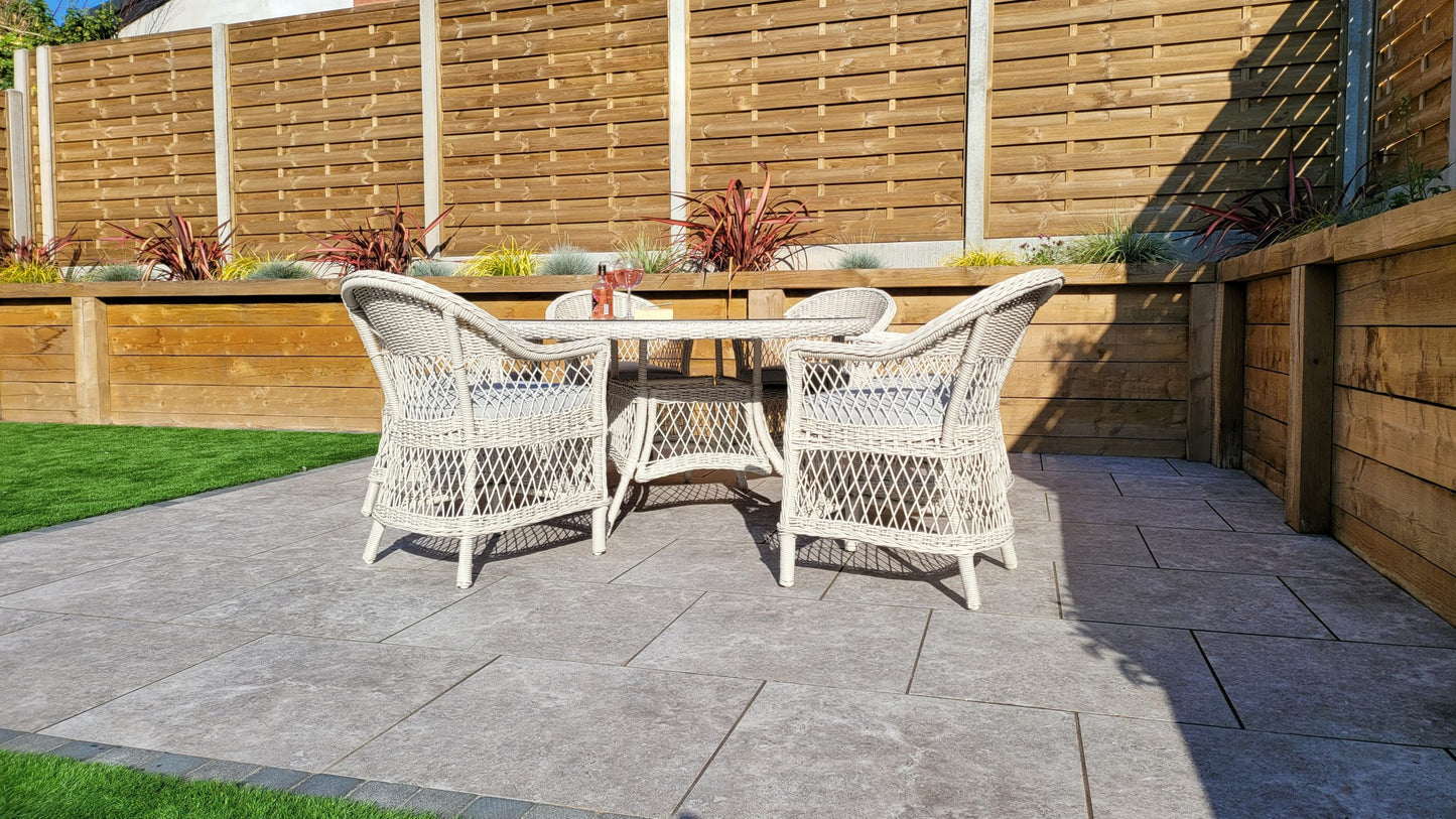 Rattan Round Table + 6 Dining Chairs | Rose | Rose0389_0393
