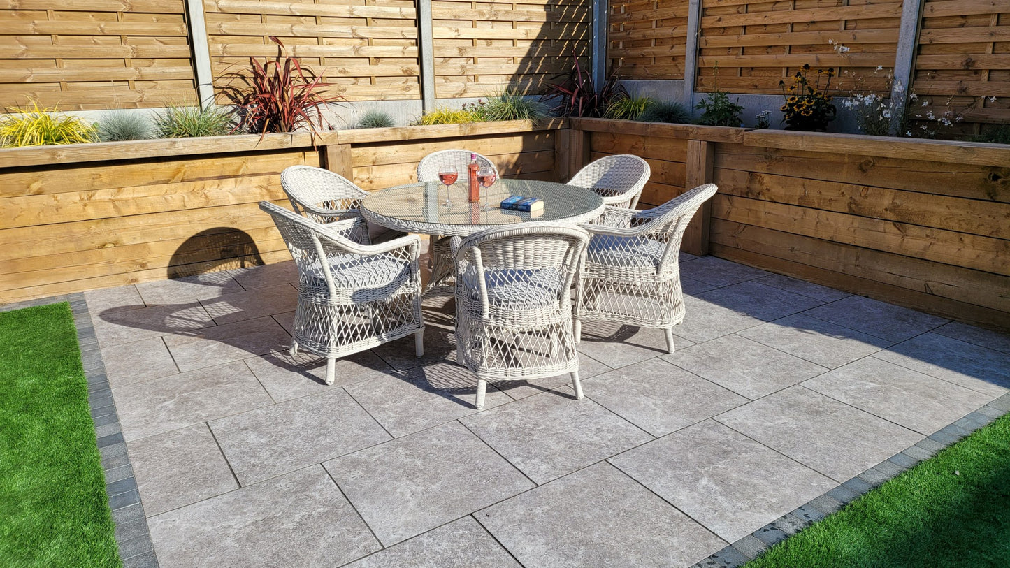 Rattan Round Table + 6 Dining Chairs | Rose | Rose0389_0393