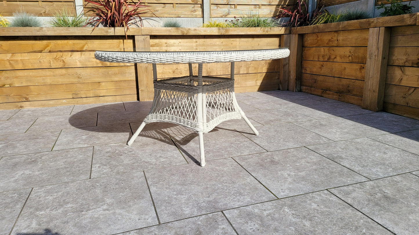 Rattan Round Table + 6 Dining Chairs | Rose | Rose0389_0393
