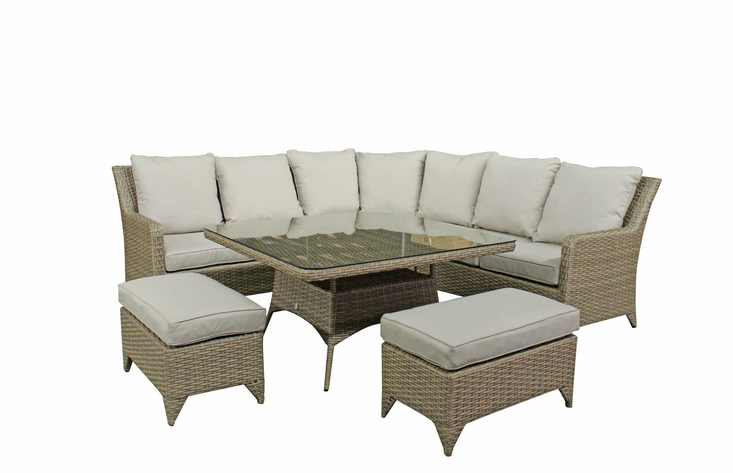 Rattan Corner Dining Set in Natural | Sarah | Sara0048