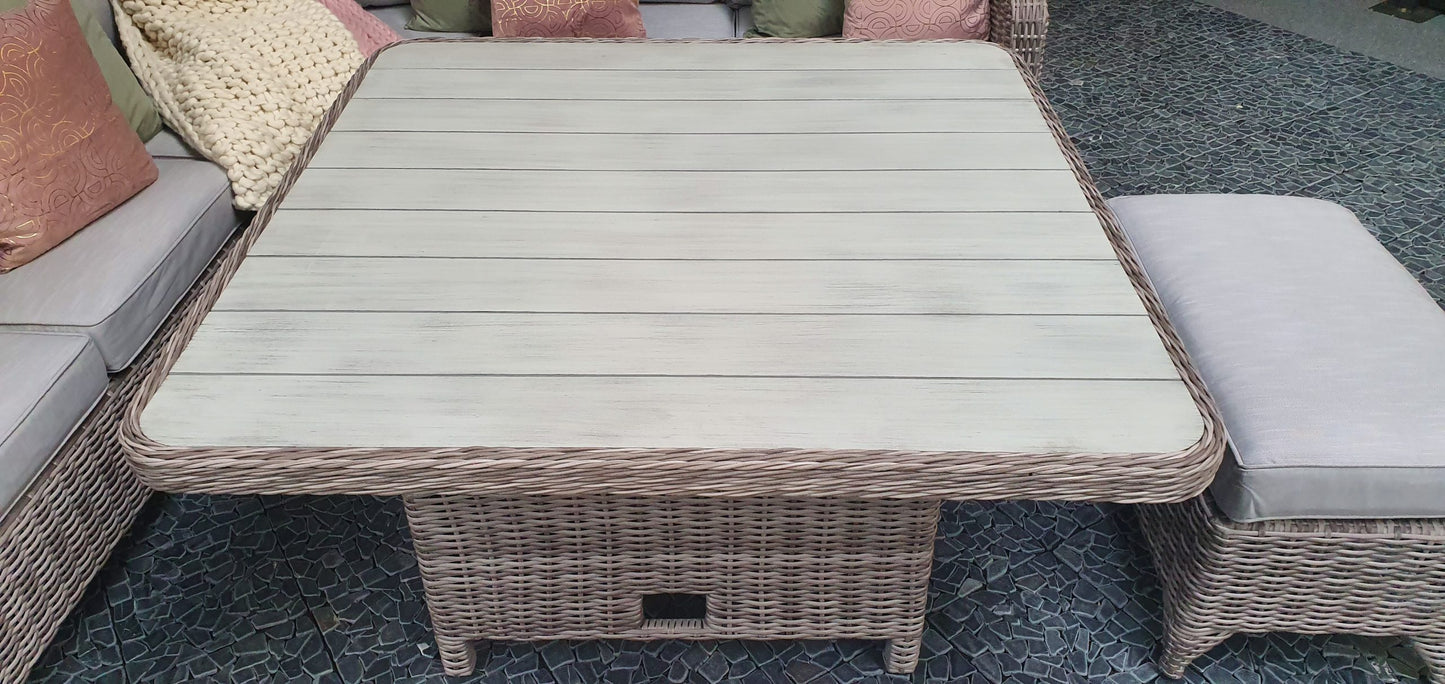Rattan Corner Dining Set with Lift Table | Sarah | Sara0260