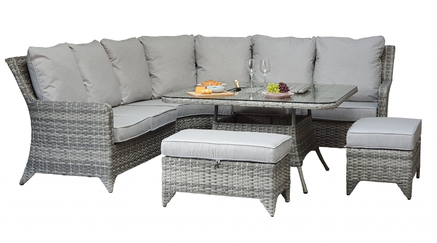 Rattan Corner Dining Sofa with ice bucket | Sarah | Sara0390