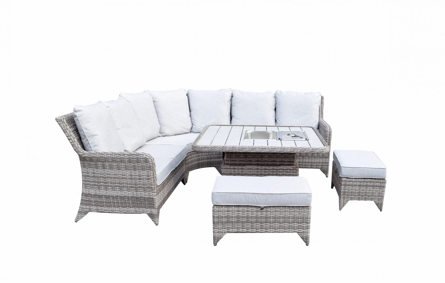 Sarah Corner Dining Sofa with lift table and ice bucket | Sara0392