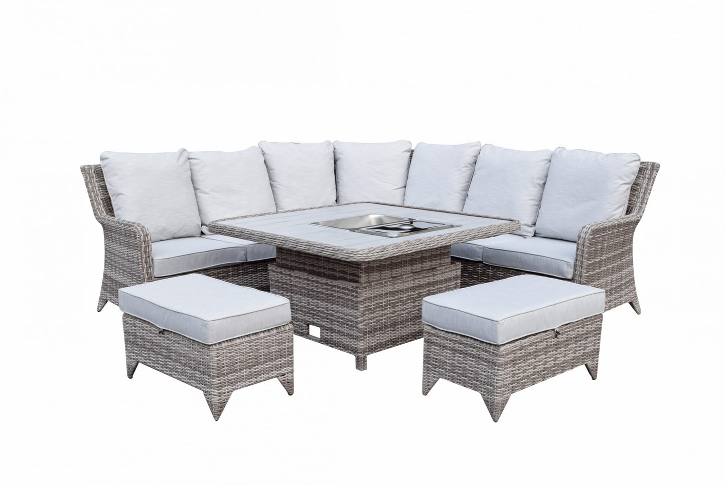Sarah Corner Dining Sofa with lift table and ice bucket | Sara0392