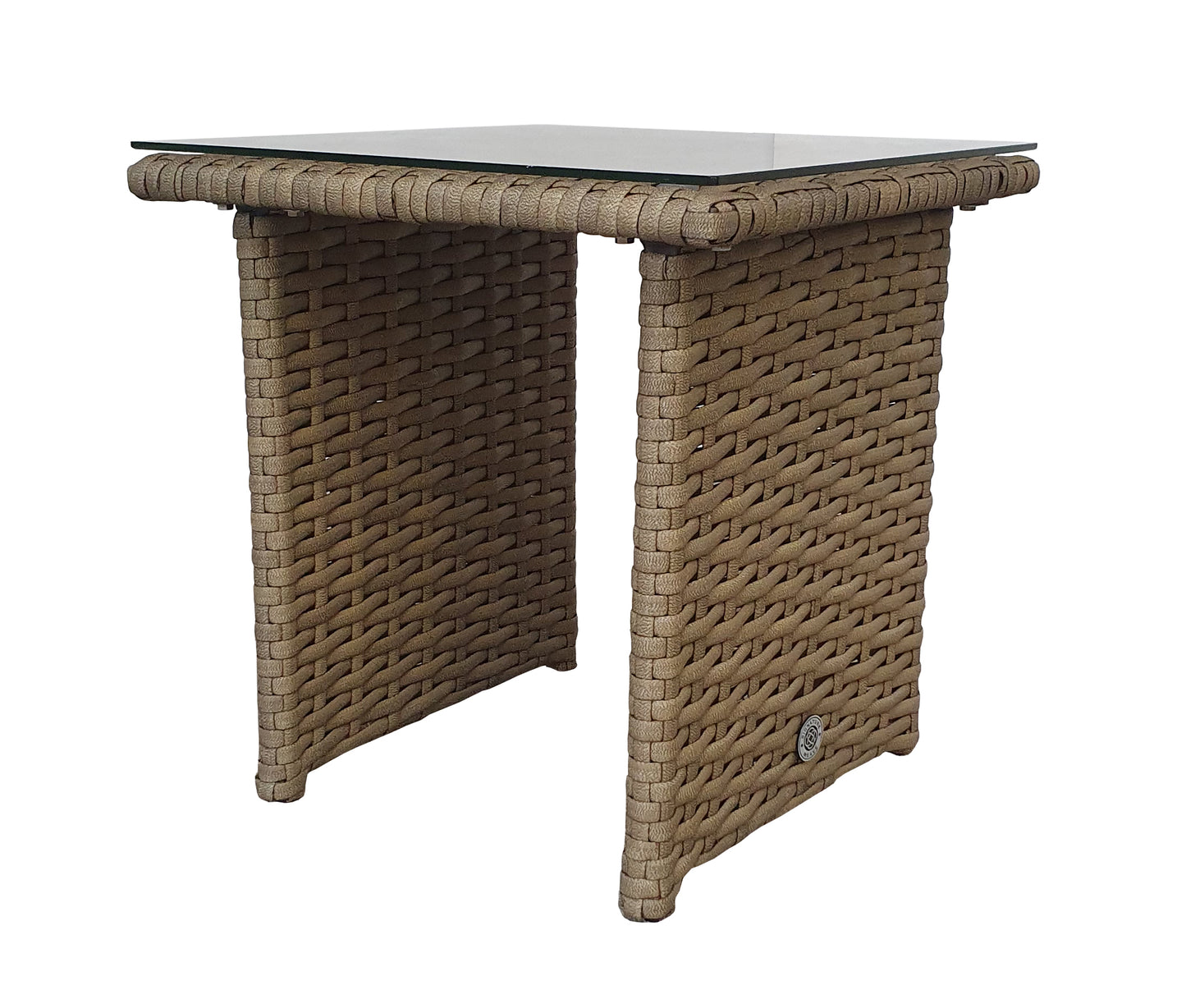 Rattan pair of Sun Loungers with Table in Natural | Sarena | Sare0046