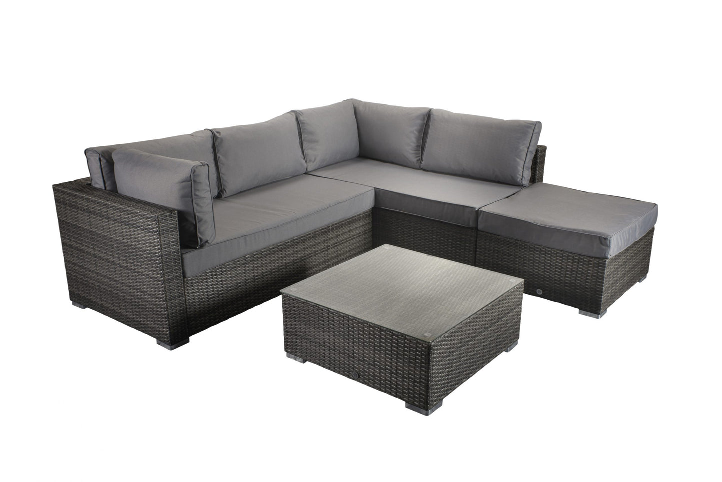 Savannah Rattan Corner Sofa Set in Grey | Sava0093
