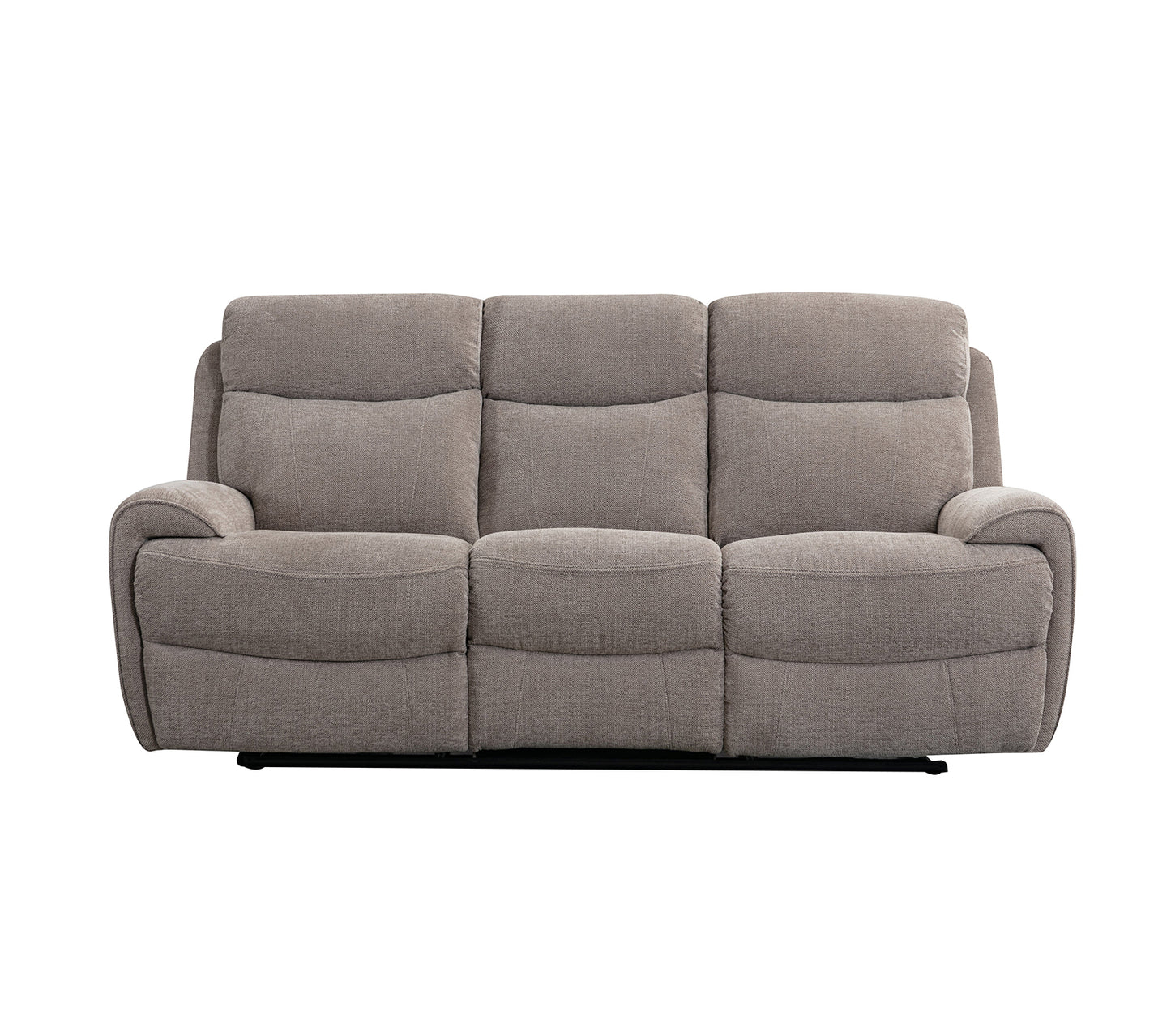 Sofia Electric Recliner 3 + 2 Seater Sofas in Oatmeal Brown - Homeflair