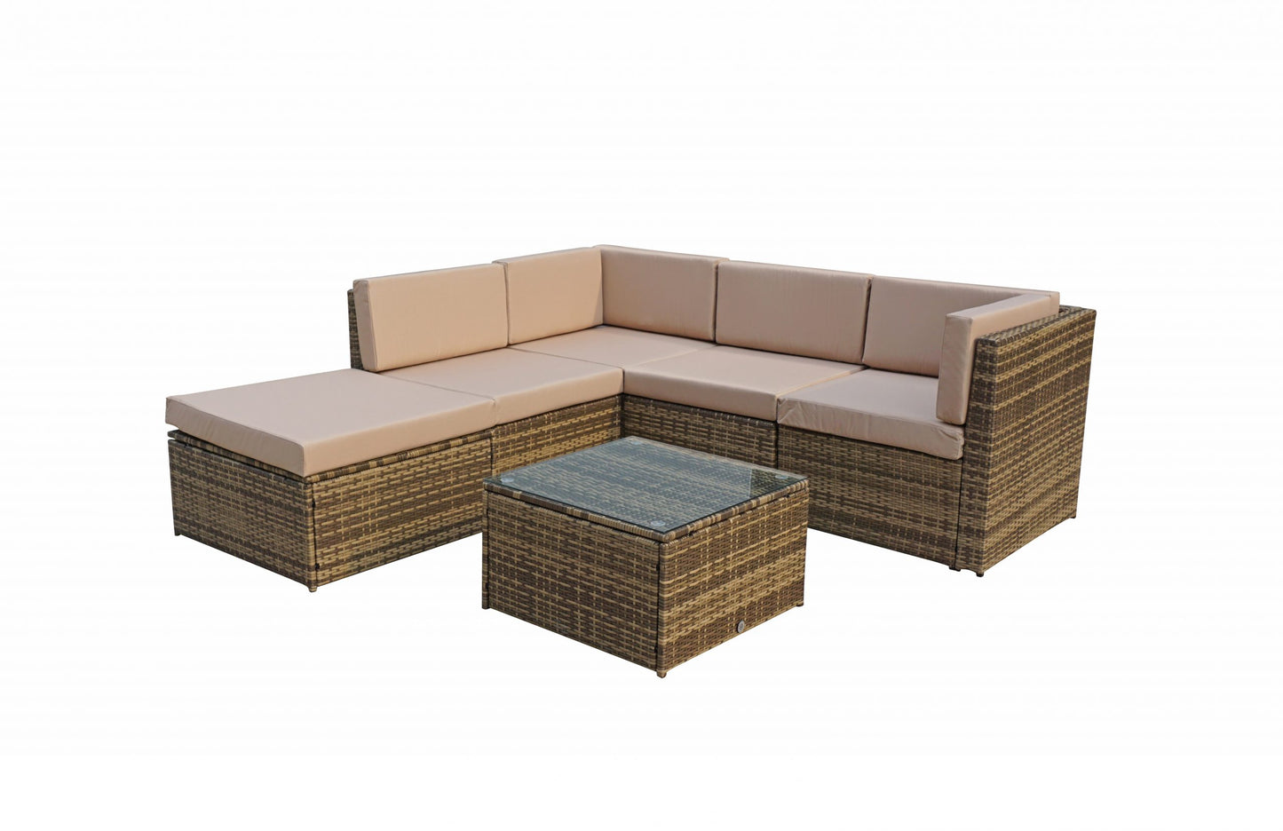 Rattan Brown Modular Corner Sofa Set | Stella | Stel0334