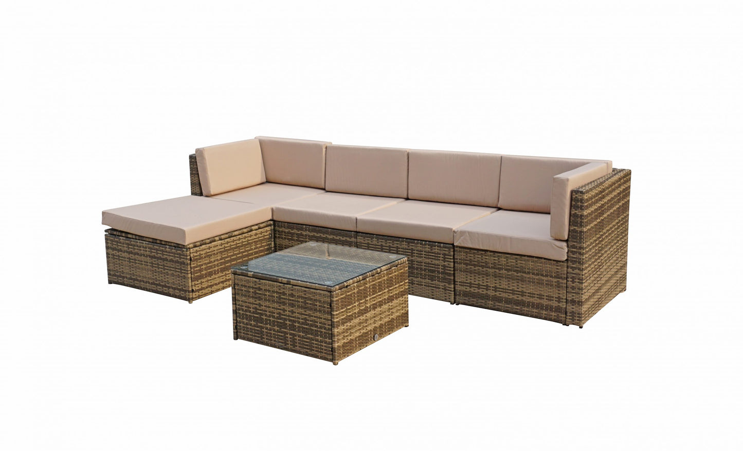 Rattan Brown Modular Corner Sofa Set | Stella | Stel0334
