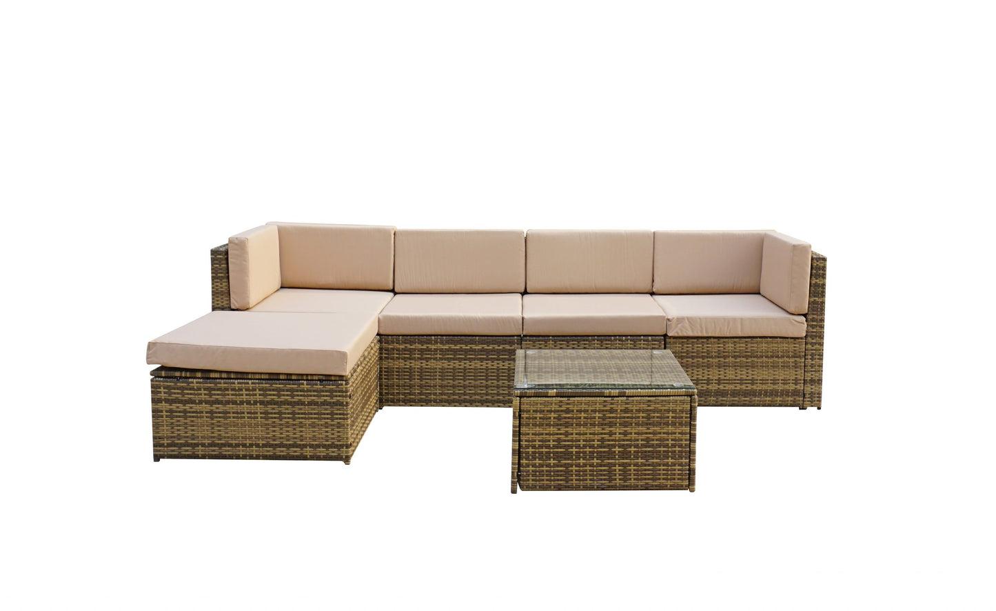 Rattan Brown Modular Corner Sofa Set | Stella | Stel0334