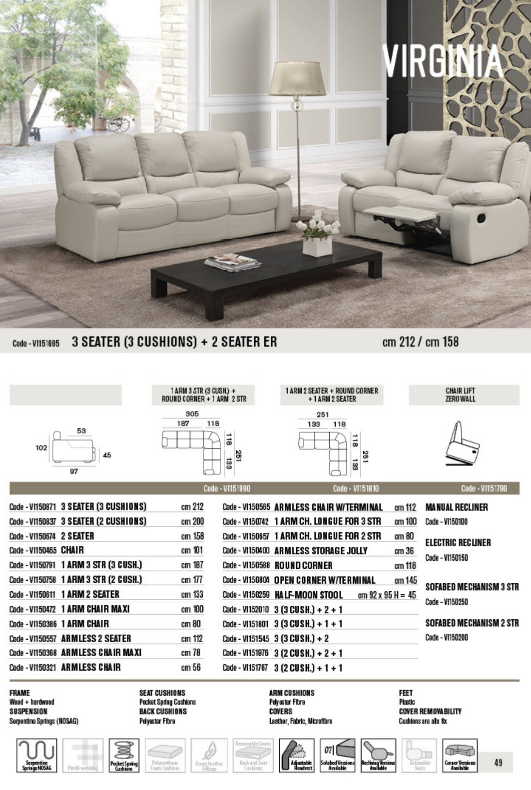 Virginia Leather Sofa Collection | Newtrend Concepts Italia
