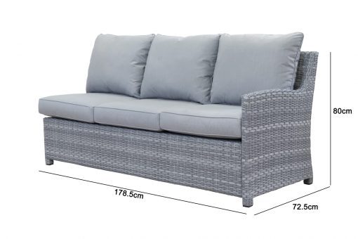 Halo Left Hand Casual Dining Corner Sofa Set with Firepit Table and small table | HALO28FGG - Homeflair