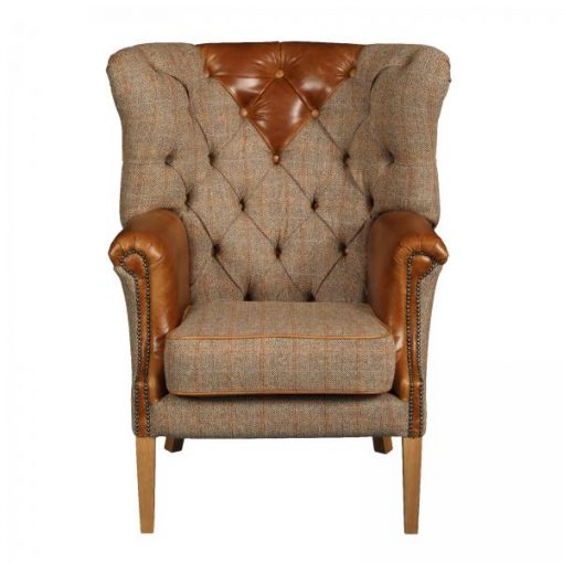 Buckingham High Back Chair | Hunting Lodge | Vintage Fast Track - Homeflair