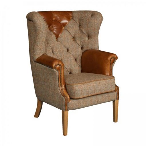 Buckingham High Back Chair | Hunting Lodge | Vintage Fast Track - Homeflair