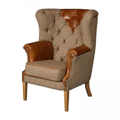 Buckingham High Back Chair | Hunting Lodge | Vintage Fast Track - Homeflair