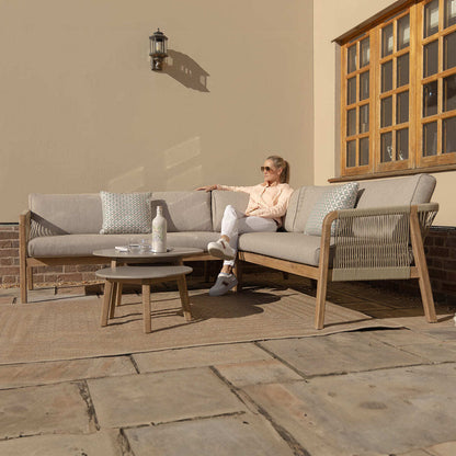 Homeflair - Martinique Rope Weave Corner Sofa Set