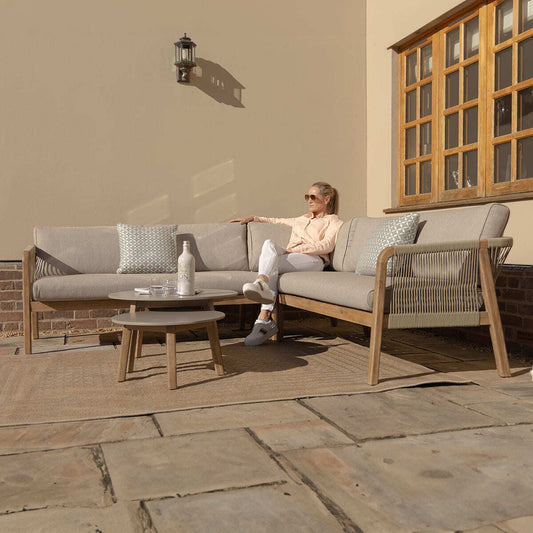 Homeflair - Martinique Rope Weave Corner Sofa Set