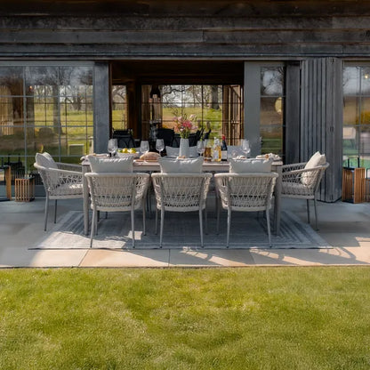 Monaco Rope Weave 4 Seat Round Dining Set