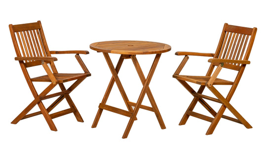 York 2 Seater Bistro Set with Folding Chairs | FSC110253 | AMIR |