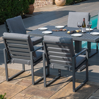 Homeflair – Amalfi 6 Seat Rectangular Aluminium Dining Set