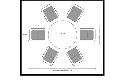 Wentworth 6 Seater Comfort Dining Set