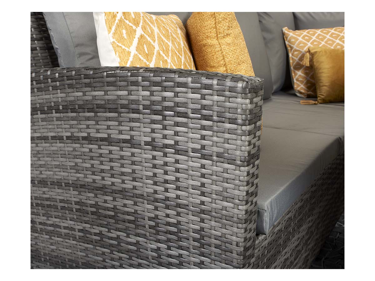 Signature Weave - Charlotte Firepit Corner Dining Set | CHAR0156_VIEN0432