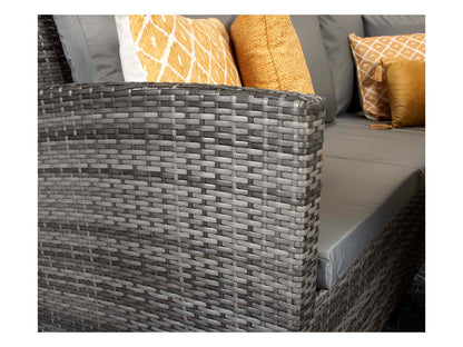Signature Weave - Charlotte Firepit Corner Dining Set | CHAR0156_VIEN0432