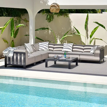 Homeflair - Outdoor Fabric Ibiza U Shape Sofa Set