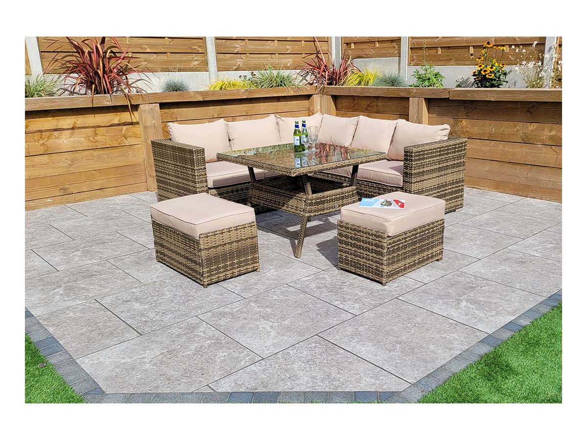 Signature Weave - GEORGIA corner gas firepit set | GEOR0149_MILA0482