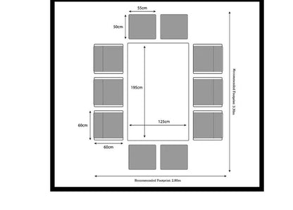 Paris 10 Seater Cube Dining Set