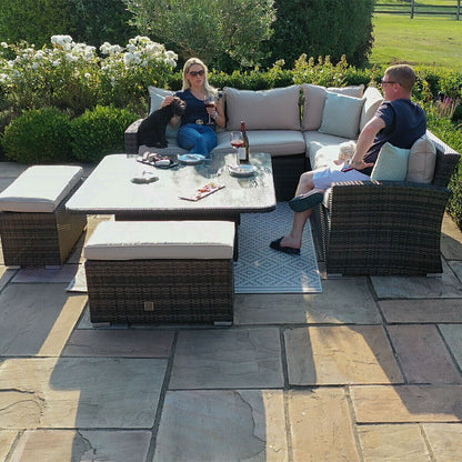 Homeflair – Deluxe Kingston Rattan Corner Dining Set