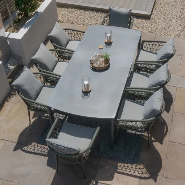 Monaco Rope Weave 4 Seat Round Dining Set