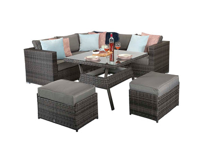 Signatyre Weave - GEORGIA corner gas firepit set | GEOR0150_MILA0433