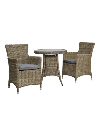 Wentworth 2 Seater Carver Bistro Set