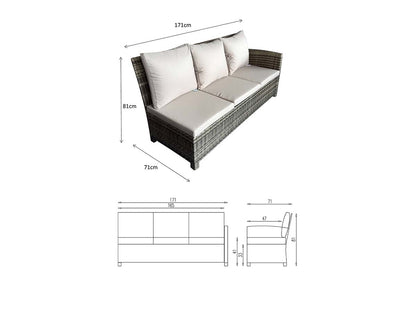 Signature Weave - Charlotte Firepit Corner Dining Set | CHAR0156_VIEN0432