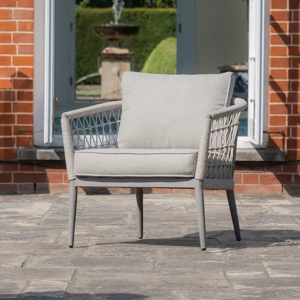 Monaco Rope Weave Lounge Chair - Cool Linen