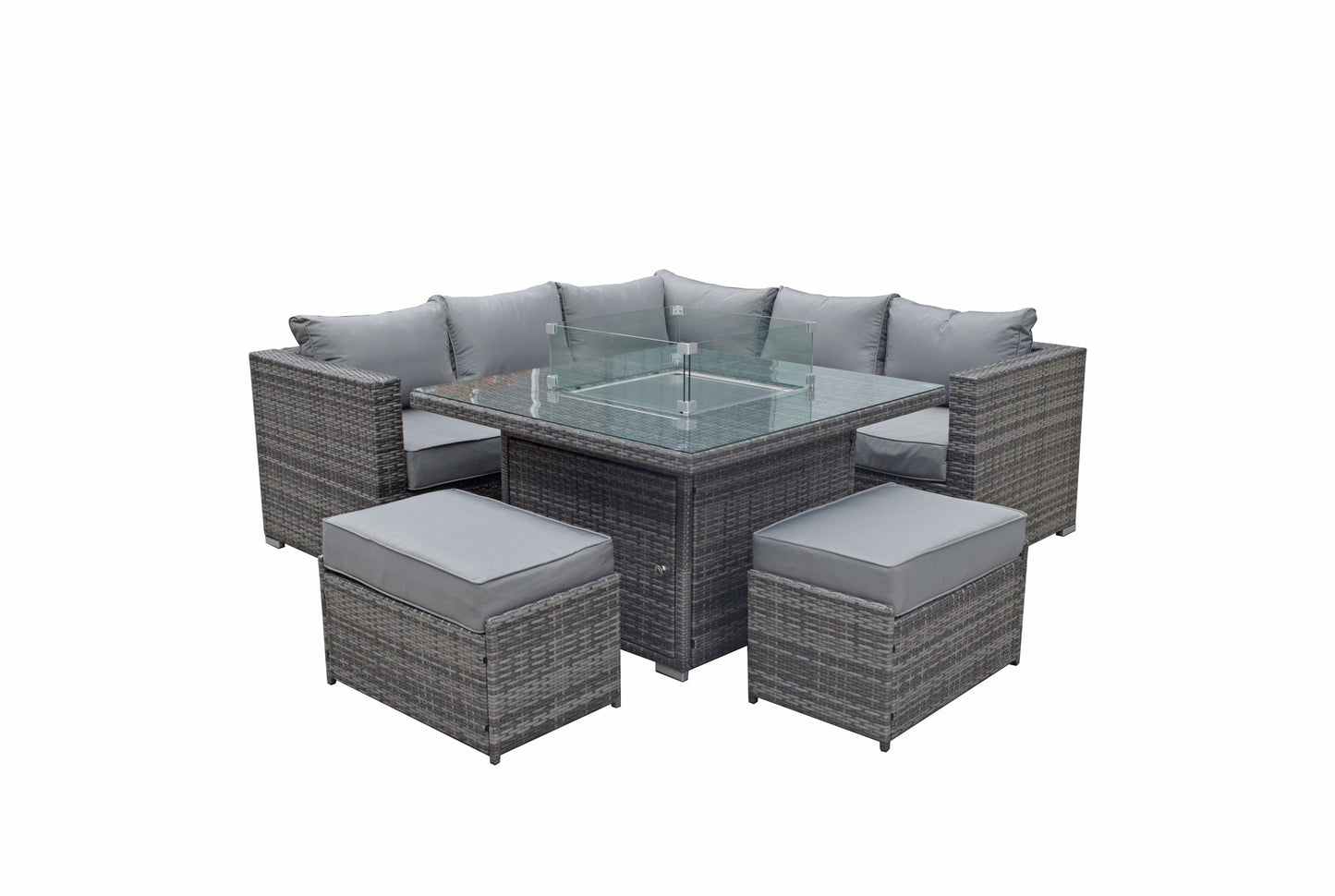 Signatyre Weave - GEORGIA corner gas firepit set | GEOR0150_MILA0433