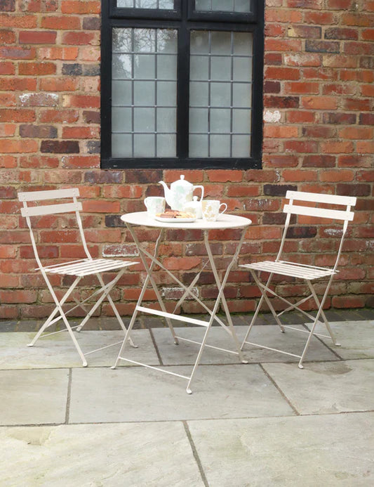 Padstow Folding Bistro Set Champagne