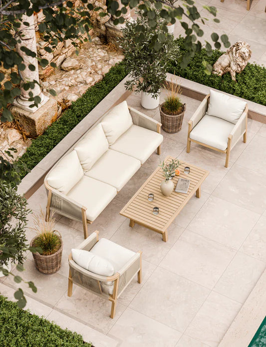 Roma 5 Seater Triple Lounge Set with Rectangular Coffee Table