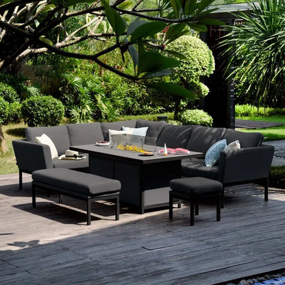 Homeflair – Outdoor Fabric Pulse Square Corner Dining Set