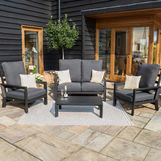 Homeflair – Manhattan Reclining 2 Seat Aluminium Sofa Set