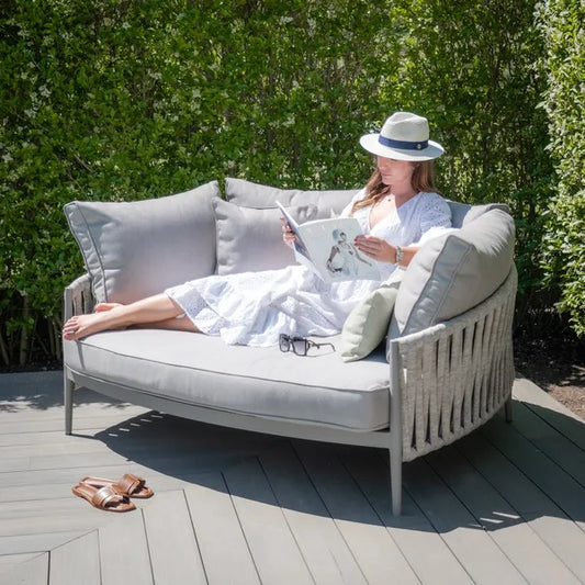 Milan Rope Weave Daybed - Cool Linen
